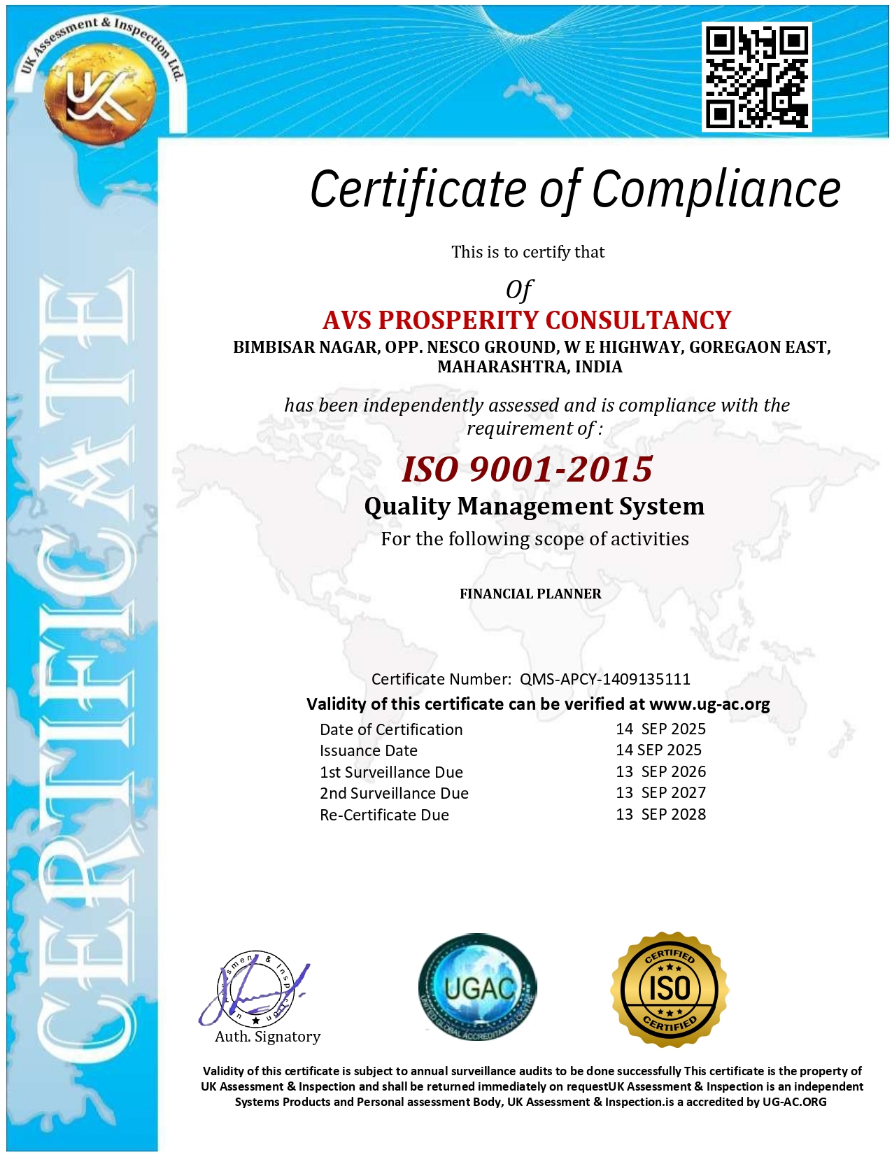 ISO 9001:2015 Certificate
